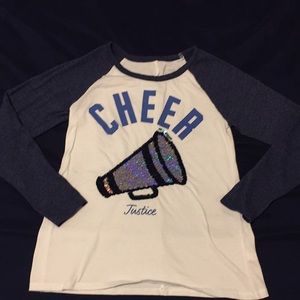 Justice CHEER long sleeve top size 7 GUC